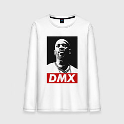 Лонгслив хлопковый мужской Rapper DMX, цвет: белый
