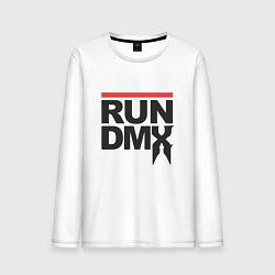 Лонгслив хлопковый мужской RUN DMX, цвет: белый