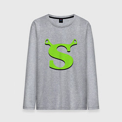 Лонгслив хлопковый мужской Shrek: Logo S, цвет: меланж