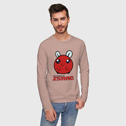 Лонгслив хлопковый мужской The binding of isaac Monsters, цвет: пыльно-розовый — фото 2