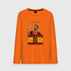 Лонгслив хлопковый мужской Хесус Навас сборная Испании цвета оранжевый — фото 1