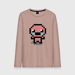 Лонгслив хлопковый мужской Pixel isaac, цвет: пыльно-розовый