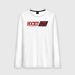 Мужской лонгслив Hockey life logo text