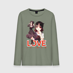 Лонгслив хлопковый мужской Shinomiya Love is war, цвет: авокадо
