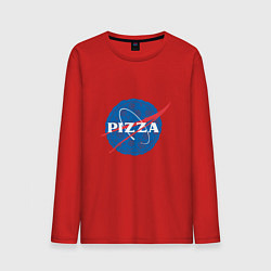 Лонгслив хлопковый мужской NASA Pizza, цвет: красный