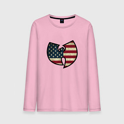 Лонгслив хлопковый мужской Wu-Tang USA, цвет: светло-розовый