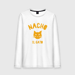 Лонгслив хлопковый мужской Nacho El Gato, цвет: белый