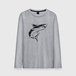 Мужской лонгслив Акула