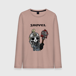 Лонгслив хлопковый мужской Shovel, цвет: пыльно-розовый