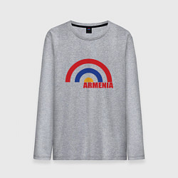 Лонгслив хлопковый мужской Армения Armenia, цвет: меланж