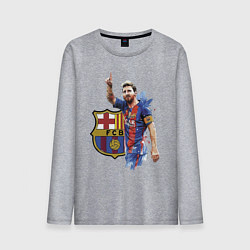 Лонгслив хлопковый мужской Lionel Messi Barcelona Argentina!, цвет: меланж