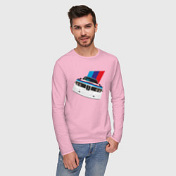 Лонгслив хлопковый мужской Sport BMW, цвет: светло-розовый — фото 2