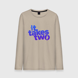 Лонгслив хлопковый мужской It Takes Two, цвет: миндальный
