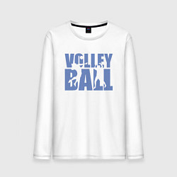 Лонгслив хлопковый мужской Volley Ball, цвет: белый