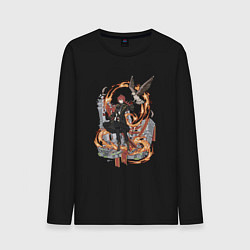 Лонгслив хлопковый мужской Дилюк в деле, цвет: черный