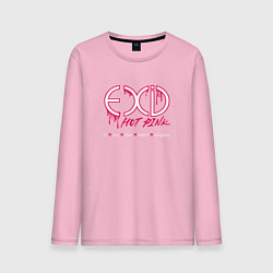 Лонгслив хлопковый мужской EXID Hot Pink, цвет: светло-розовый
