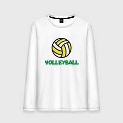 Лонгслив хлопковый мужской Game Volleyball, цвет: белый
