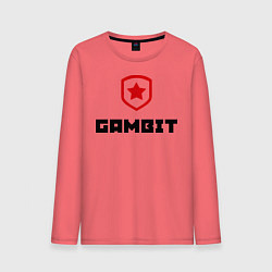 Лонгслив хлопковый мужской Gambit, цвет: коралловый