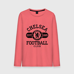 Лонгслив хлопковый мужской Chelsea Football Club, цвет: коралловый