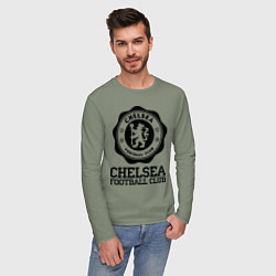 Лонгслив хлопковый мужской Chelsea FC: Emblem, цвет: авокадо — фото 2