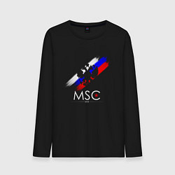 Лонгслив хлопковый мужской Russia Our Side New 202223, цвет: черный