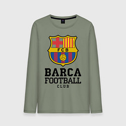 Лонгслив хлопковый мужской Barcelona Football Club, цвет: авокадо