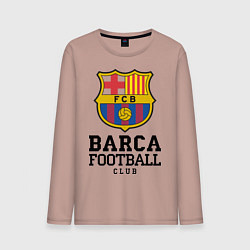 Лонгслив хлопковый мужской Barcelona Football Club, цвет: пыльно-розовый