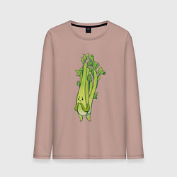 Лонгслив хлопковый мужской Сельдерей, цвет: пыльно-розовый