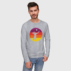 Лонгслив хлопковый мужской Мой волейбол, цвет: меланж — фото 2