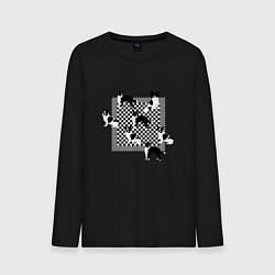 Мужской лонгслив Черно-белые собачки