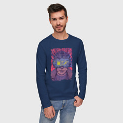Лонгслив хлопковый мужской CYBERPUNK 2077 КИБЕРПАНК Z, цвет: тёмно-синий — фото 2