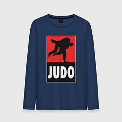 Лонгслив хлопковый мужской Judo, цвет: тёмно-синий