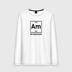 Лонгслив хлопковый мужской Am -Armenium, цвет: белый
