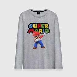Лонгслив хлопковый мужской Super Mario Dab, цвет: меланж