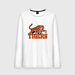 Лонгслив хлопковый мужской Football Tigers, цвет: белый