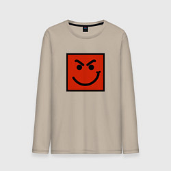 Лонгслив хлопковый мужской BON JOVI HAVE A NICE DAY SMILE LOGO, цвет: миндальный