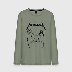 Лонгслив хлопковый мужской METALLICA МЕТАЛЛИКА, цвет: авокадо