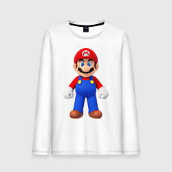 Лонгслив хлопковый мужской Mario, цвет: белый