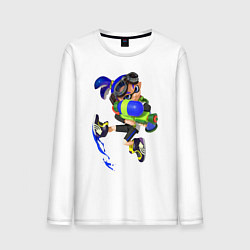 Лонгслив хлопковый мужской Splatoon B, цвет: белый