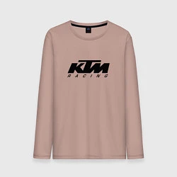 Лонгслив хлопковый мужской КТМ МОТОКРОСС KTM RACING, цвет: пыльно-розовый