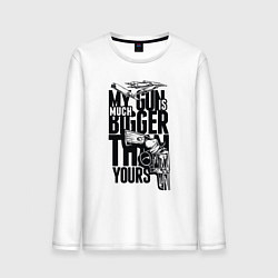 Лонгслив хлопковый мужской Big gun, цвет: белый