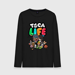 Лонгслив хлопковый мужской Toca Life, цвет: черный
