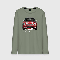 Лонгслив хлопковый мужской Авто Mini Cooper, цвет: авокадо