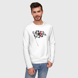 Лонгслив хлопковый мужской Mini S, цвет: белый — фото 2