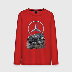 Лонгслив хлопковый мужской Гелик - лучше всех!, цвет: красный