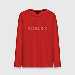 Лонгслив хлопковый мужской Roblox logo red роблокс логотип красный, цвет: красный