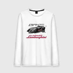 Лонгслив хлопковый мужской Lamborghini Bandido concept, цвет: белый