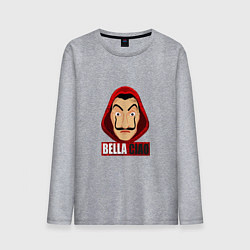 Лонгслив хлопковый мужской Белла Чао, цвет: меланж