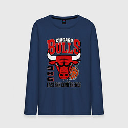 Лонгслив хлопковый мужской Chicago Bulls NBA, цвет: тёмно-синий