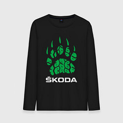 Лонгслив хлопковый мужской SKODA ШКОДА ХИЩНИК, цвет: черный